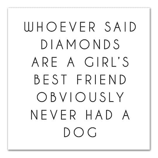 Dogs Are A Girl's Best Friend Canvas Wall Art